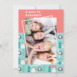 Carte Une année pour se souvenir de Noël de Snowman Phot