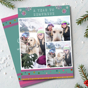 Carte Une année pour se souvenir de Noël Joyeux hiver 3 