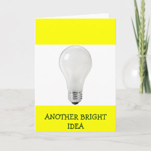 CARTE UNE AUTRE IDÉE LUMINEUSE BLANCHE BALLE