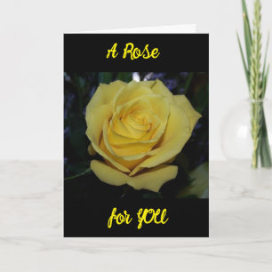 CARTE UNE "BELLE ROSE JAUNE" POUR "NOTRE ANNIVERSAIRE"