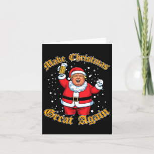 Carte Une bière Trump amusante pour Noël