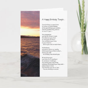 Carte Une Bonne Pensée D'Anniversaire...