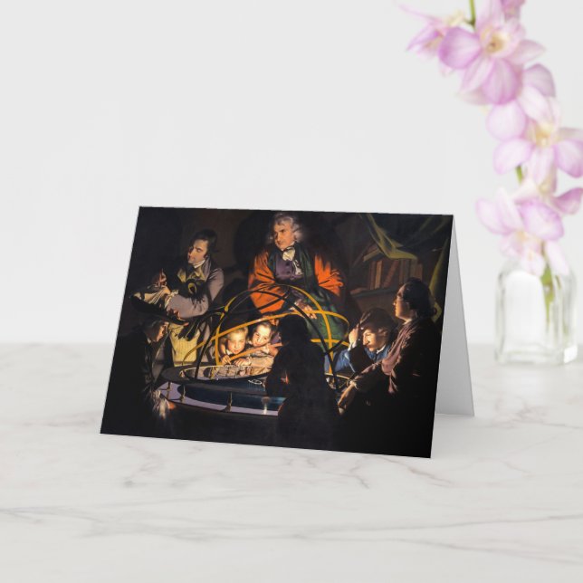 Carte Une conférence de philosophe sur le système solair (Orchidée)