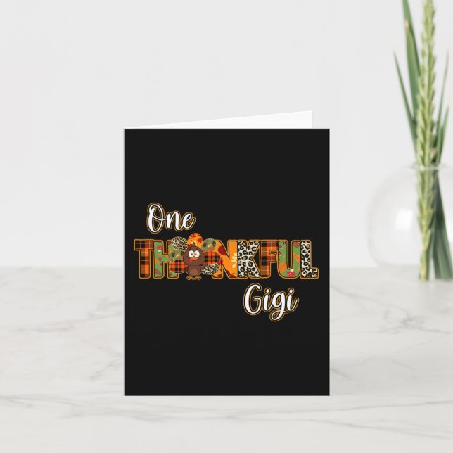 Carte Une dinde Gigi reconnaissante a béni la citrouille (Devant)
