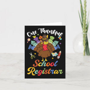 Carte Une école reconnaissante registraire dinde Happy T