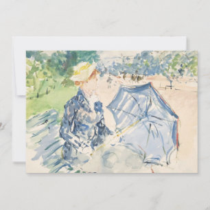 Carte Une femme assise sur un banc   Berthe Morisot