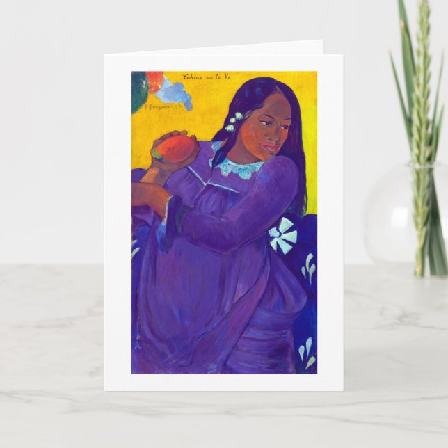 Carte Une femme avec un mangue, Gauguin (Devant)