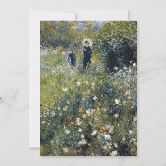 Carte Une femme avec un parasol dans un jardin par Augus (Devant)