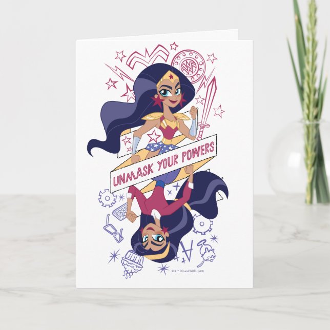Carte Une Femme Merveilleuse Démasque Vos Pouvoirs (Devant)