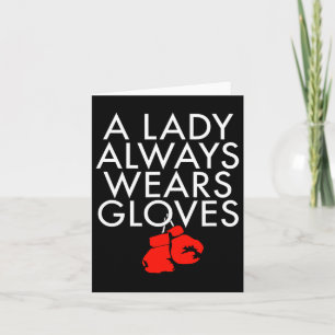 Carte Une Femme Porte Toujours Des Gants Ventilateur De 