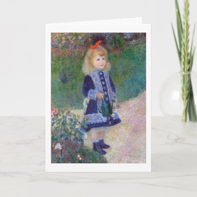 Carte Une fille avec une canne d'arrosage, Renoir (Devant)