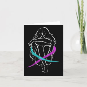 Carte Une Fille Pleure Introvert Un Défenseur De La Prév