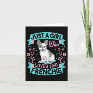Carte Une Fille Qui Aime Son French Bulldog Français