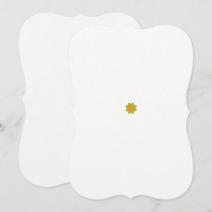 Carte une fleur verte et rouge aux points noirs