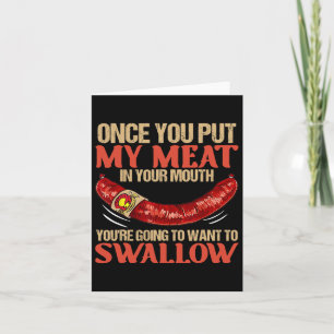 Carte Une Fois Que Vous Avez Mis Ma Viande Dans Votre Bo