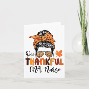 Carte Une Infirmière De L'Adn Messy Bun Fall Nurse Merci