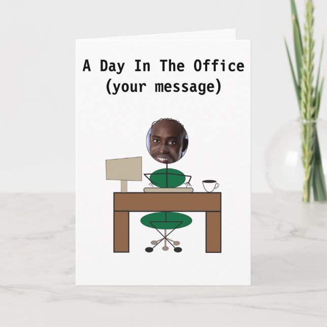 Carte Une journée dans le bureau (homme) (Devant)