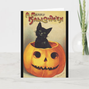 Carte Une joyeuse Halloween par Ellen Clapsaddle, Chat V