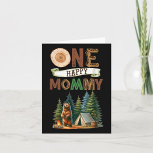 Carte Une joyeuse maman Camper Premier Anniversaire Camp