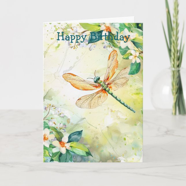 Carte Une libellule de printemps (Devant)
