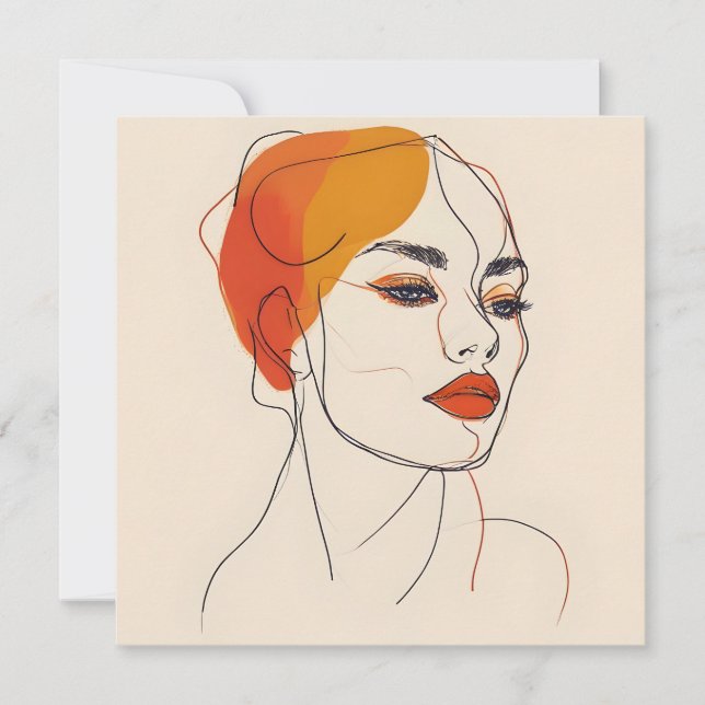 Carte Une ligne d'art féminin (Devant)