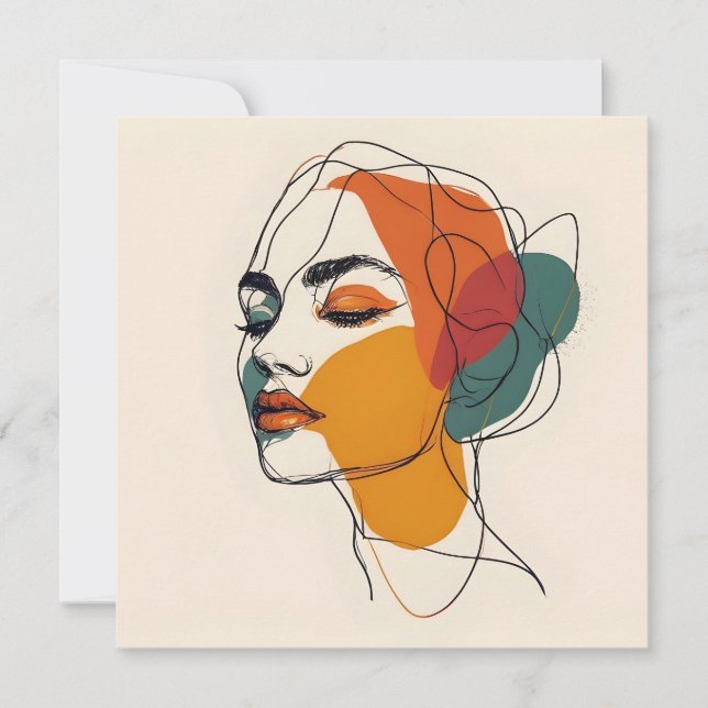 Carte Une ligne d'art féminin (Devant)