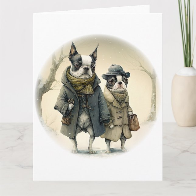 Carte Une marche hivernale (Devant)