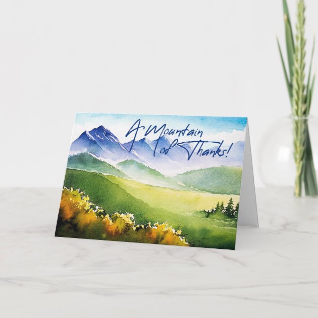 Carte Une montagne de remerciements (Devant)