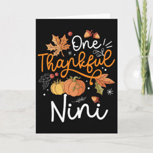 Carte Une Nini reconnaissante Joyeux jour de Thanksgivin