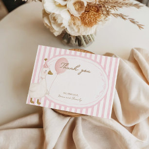 Carte Une oie idiote Rose Filles Anniversaire Merci