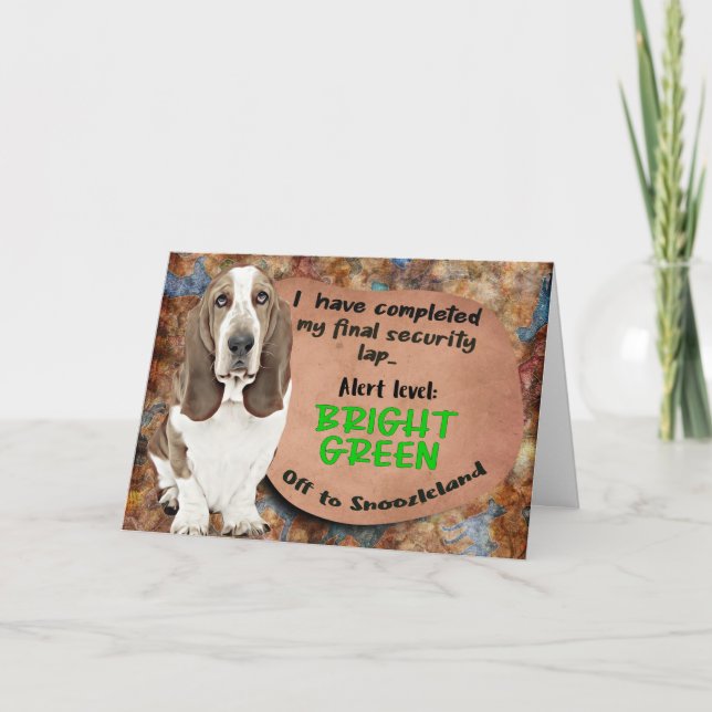 Carte Une pensée hilarante de votre Basset Hound Anniver (Devant)