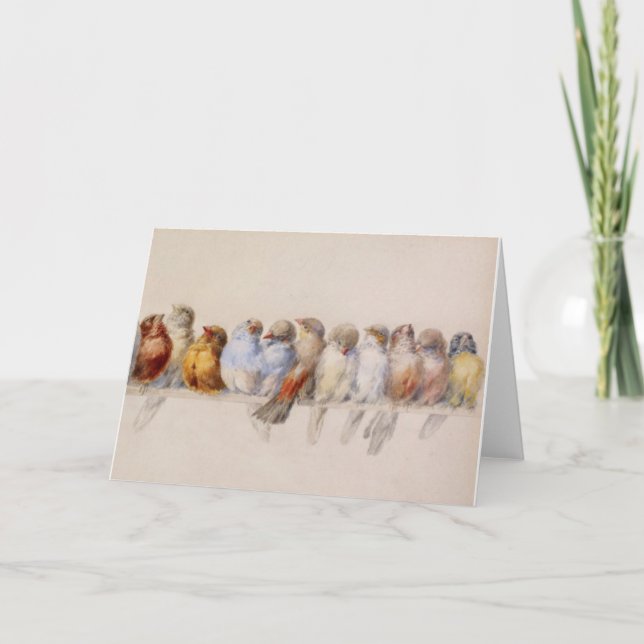 Carte Une perche d'oiseaux Hector Giacomelli 1880 (Devant)