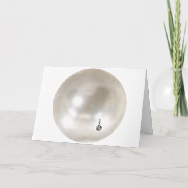 Carte Une perle avec une boucle d'oreille de fille (Devant)