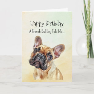 Carte Une Personnalité Française de Bulldog Anniversaire