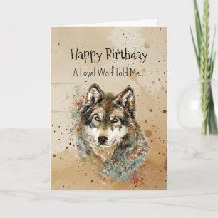 Carte Une personnalité loup Anniversaire Animaux amusant