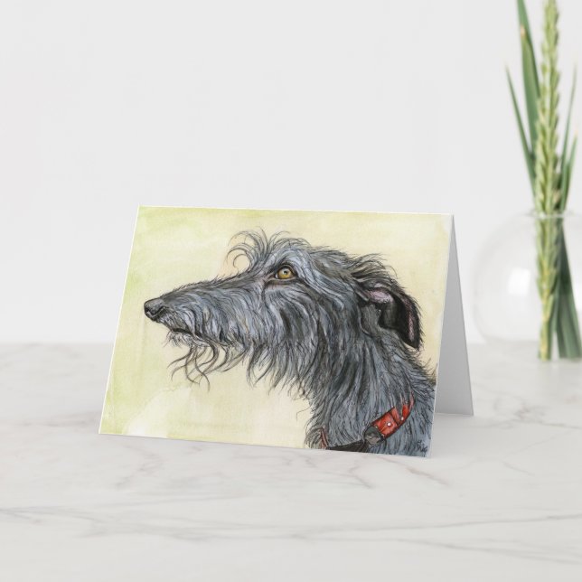 Carte Une petite coïncidence - art de chien de Lurcher (Devant)