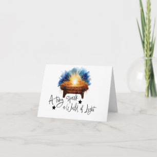 Carte Une petite étincelle un monde de Lumière crèche de