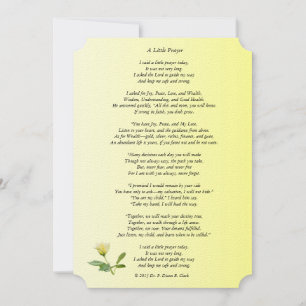 Carte "Une petite prière" Matte Rose