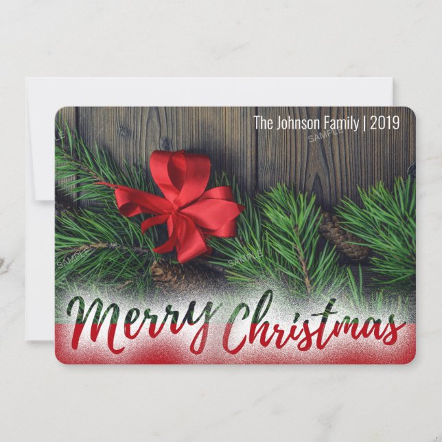 Carte Une photo complète Fêtes de Noël (Devant)