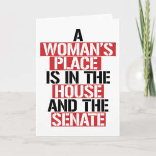 CARTE UNE PLACE POUR LES FEMMES EST À LA MAISON