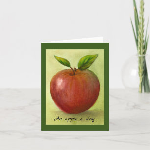 Carte Une pomme un jour humoristique