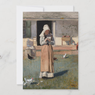 Carte Une poule malade Winslow Homer