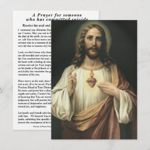 Carte Une prière pour quelqu'un qui s'est suicidé