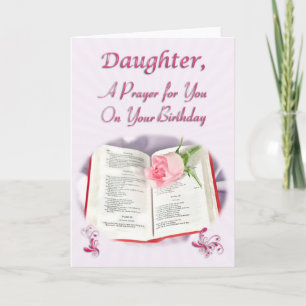Carte Une prière pour une fille à son anniversaire