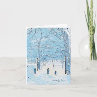 Carte Une promenade dans le Park Holiday Card