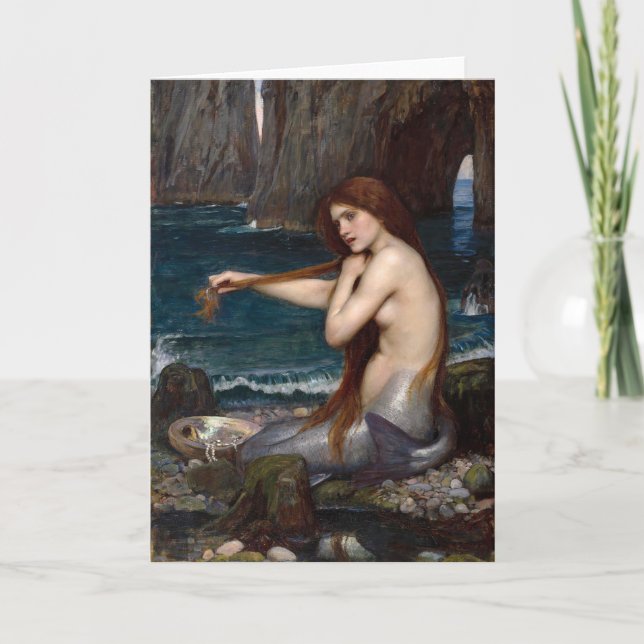 Carte Une sirène | John William Waterhouse (Devant)