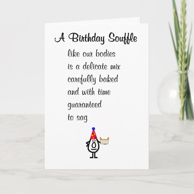 Carte Une Souffle Anniversaire Un Poème Anniversaire Drô (Devant)