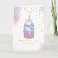 Unicorn Crazy Milkshake Fille Anniversaire