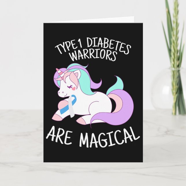 Carte Unicorn Diabetes Warrior Gift  (Devant)