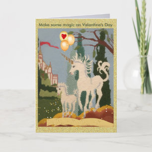 Carte Unicorn donne de la magie pour la Saint-Valentin